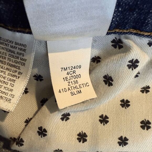 Lucky Brand 410 Athletic Slim Medium Whisker Wash Stretch Men's Size 36 x 30 - Picture 11 of 16